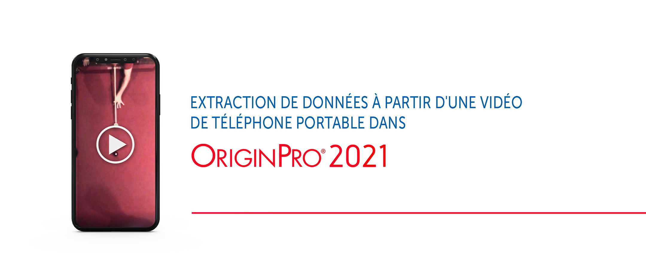 Extraction des données d&rsquo;une vidéo de smartphone avec OriginPro